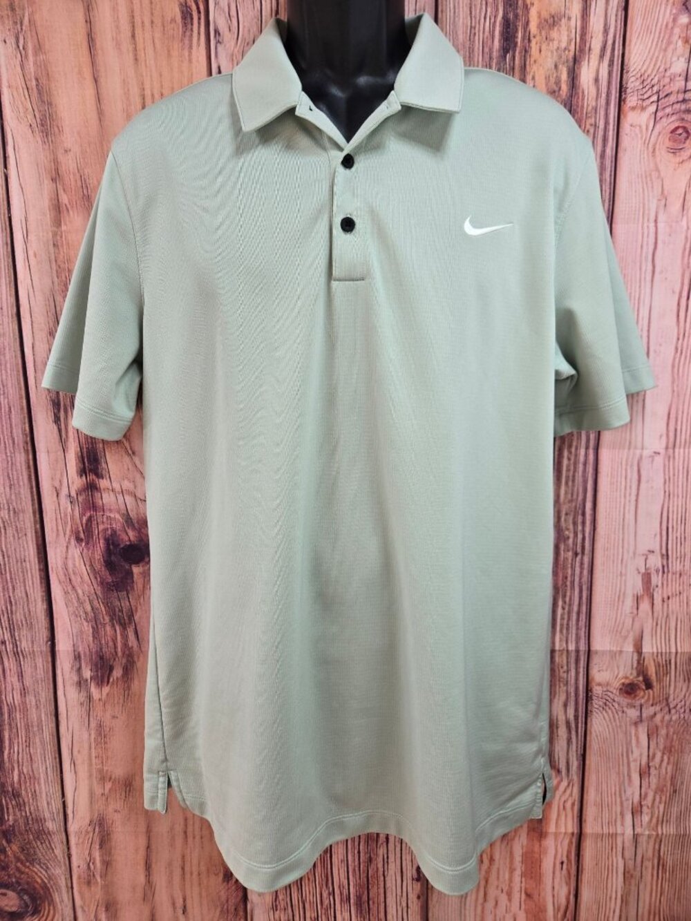 Nike Dri-Fit Mens Light Green Polo Shirt Medium